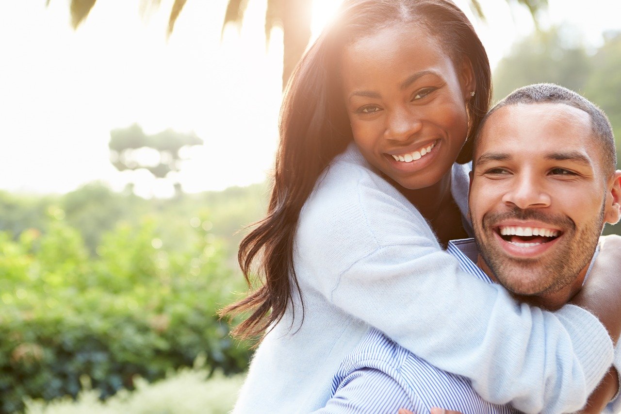 couple, african, happy